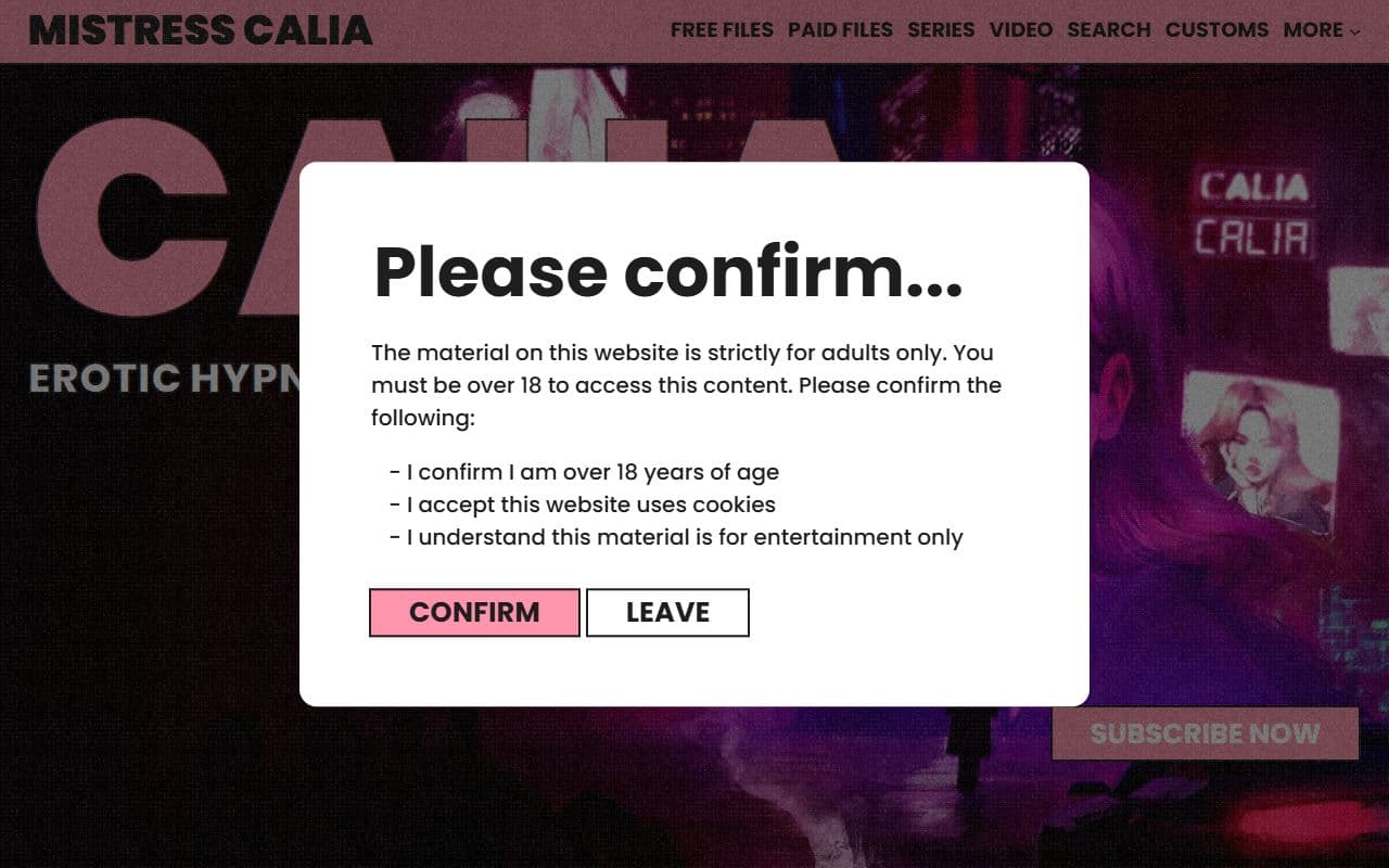 CALIA Erotic Hypnosis screenshot